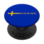 Drapeau de la Suède - Sport - Maillot de sport - Style Sverige PopSockets PopGrip Adhésif