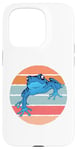 Coque pour iPhone 15 Pro Grenouille bleue amphibie faune nature joyeux amoureux des