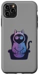 Coque pour iPhone 11 Pro Max Funny Gamer Cat Cool Jeu vidéo Kitty Funny Gaming Cat Meme