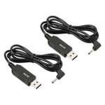 2Pcs 6W USB Step Up Voltage Converter 5V to DC 9V Jack 90° Angle Power Cable