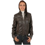 Blouson Pallas Cuir  Blouson en cuir agneau ref_26804 Marron