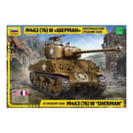 Modell Char Us Medium Tank M4a3 (76) W "sherman" - ZVEZDA