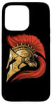 Coque pour iPhone 15 Pro Max Casque Spartiate Guerrier Mythologie Grecque Empire Romain