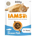 IAMS Complete Dry Cat Food for Senior 7+ Cats with Ocean Fish 800 g