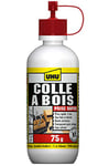 UHU Colle à bois express - Plus forte que le bois, résistante à l'humidité, D2, sans solvants, embout de précision, transparente, biberon 75g