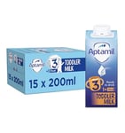 Aptamil 3 Toddler Baby Milk Ready to Use Liquid Formula, 1-3 Years, 200ml (Pack of 15),package may vary