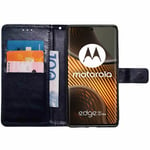 Lommebokdeksel 3-kort Motorola Edge 50 Ultra - Mørkeblå