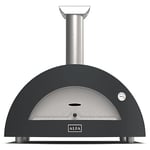 Alfa Forni Barbecue au charbon de la marque modèle moderne 3 Pizze Legna Ardesia Grey