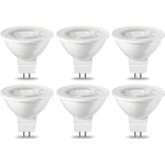 Lot de 6 ampoules led GU5.3 MR16 5 w Blanc chaud non dimmable, 220 v [Classe énergétique g]