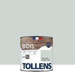 TOLLENS - Peinture extérieure bois 2 en 1 - Ultra Résistante - Finition Satin - Laque Riche en Résine - Pour Toute Boiserie Extérieure - Sans Sous-Couche - Gris Clair - 0,5L = 8m2