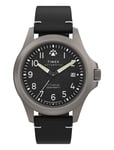 Timex Expedition North Automatic, 41Mm Titanium Case, Black Dial, Black Eco-Friendly Strap Svart