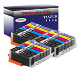 Lot de 18 Cartouches compatibles Canon Pixma TS8151 - T3AZUR