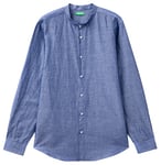 United Colors of Benetton Men's Shirt 5vkduq00n, Blue 904, XL