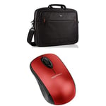 Set Amazon Basics 17.3-INCH LAPTOP BAG + Amazon Basics WIRELESS MOUSE WITH NANO RECEIVER - RED