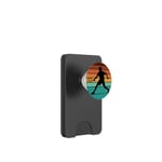 Raquette de tennis rétro vintage sport action Sunset Vibe PopSockets PopWallet pour MagSafe