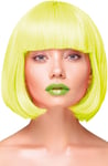 Party Wig Short Straight Hair Neon Yellow