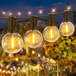 Guirlande Guinguette Ext??Rieure 18m/60ft, Guirlande Lumineuse Exterieur Avec 30+1 Led Ampoules Guirlande Guinguette Imperm??Able 2700k Pour Et?? Jardin Patio Terrasse F??Te Mariage Pergola