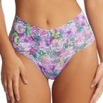 Hanky Panky Trosor Signature Lace Print Retro Thong Lila nylon One Size Dam