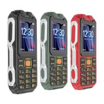 New 4G Rugged Senior Cell Phone 2.6in Screen Big Button 16800mAh Dual LED Flashl