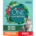 PURINA ONE Croquettes pour Chats Dual Nature Adult Boeuf 400g