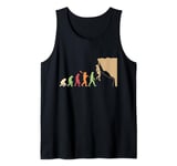 Climbing Evolution Funny Climber Bolder Boulder Tank Top