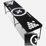 Baseliner table de Beer Pong Set Audio trous à gobelets Black Line Poignées de transport 6 balles