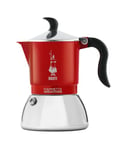 Bialetti Fiammetta Induction Coffee Maker, 4 Cups (150 ML), Suitable for All Cookers, Elegant Design, Red