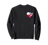 Union Jack or UK Poland A Small Flag for British Polish Sweatshirt