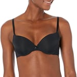 Iris & Lilly Soutien-Gorge Push-Up en Microfibre Femme, Noir, 90A