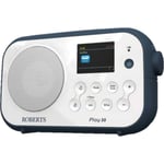 Roberts Radio PLAY30WB DAB/DAB+/FM RDS Digital Bluetooth Radio - White & Blue