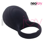 Sex Toy - Silicone Love Ring - Ripple - Black -Sex Toy for Men