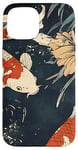 Coque pour iPhone 15 Beauté Koi Fish Pond Japan Zen Garden Vintage Art Lovers