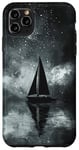 iPhone 11 Pro Max Sailboat Minimalism Sketch Night Sky Stars Galaxy Case