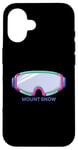 Coque pour iPhone 16 Retro Mount Snow Vermont Masque de ski