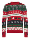 ONLY & SONS Onsxmas Reg 12 Mix Xmas Jac Crew Knit Röd