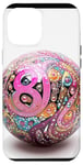 Coque pour iPhone 12 Pro Max Rose Paisley Retro Lucky Disco 8 Ball Accessoires de mode