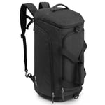 G4Free Sac à dos de voyage 3 voies 45 L/60 L Grand sac de sport avec compartiment humide et compartiment à chaussures pour voyage, natation, yoga, randonnée, camping, gris foncé, 45L