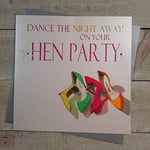 WHITE COTTON CARDS Dance The Night Away, Handmade Hen Party Card (Neon Shoes)