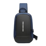 En-axel-väska crossbody-väska: en-axel-ryggsäck casual blå