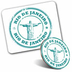 Mouse Mat & Coaster Set - Rio de Janeiro Brazil Travel  #5947