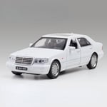 1:32 Mercedes S W140 metalliseosmalli autoäänivalo, taaksepäin vedettävä valo äänimetalliseos ajoneuvomalli lelut lapsille A88