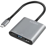 USB-C till HDMI/USB-A/USB-C PD LogiLink 4K/60Hz