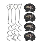 MUKCHAP Lot de 6 kits d'ancrage pour trampoline - Kit d'ancrage