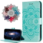 MRSTER Cuir Premium Coque pour Huawei P Smart 2019, [Stand Support] [Porte-Cartes de Crédit] [Fermeture Magnétique] Portefeuille Étui Housse pour Huawei Honor 10 Lite. LD Mandala Green