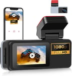 Dashcam Auto 1080P Full HD Dashboard Recorder avec écran 2 Pouces,Enregistrement en Boucle de Vision Nocturne Dash Cam pour Voitures 170 Grand Angle WDR et G-Sensor