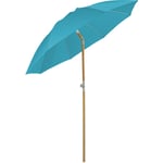 Svita - Parasol en Bambou 2m Parasol de Jardin Inclinable Parasol de Balcon Bleu Clair