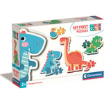 Clementoni Super Color Mitt Første Puslespill 2-3-4-5 Brikker - Dinosaurer