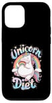 Coque pour iPhone 12/12 Pro Unicorn Diet Magical Rainbow Unicorn Princess