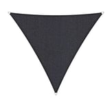 Shadow Comfort Ombre Voile écran Solaire perméable à l'eau HDPE auvent de Jardin pour Jardin extérieur Terrasse UV Bloc - Triangle 5x5m - Noir Carbone