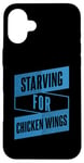 Coque pour iPhone 16 Plus Restauration rapide amusante et graphique de Starving For Chicken Wings